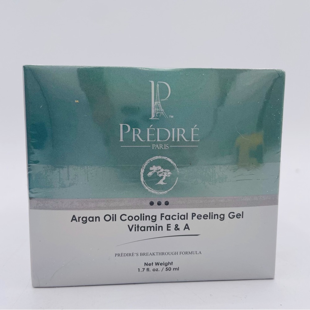Predire Paris Argan Oil Facial Peeling Gel Vitamins E & A 1..7
FL OZ, NEW Sealed